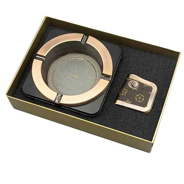 ست هدیه فندک و زیرسیگاری بنزینی آنست مدل اتوماتیک