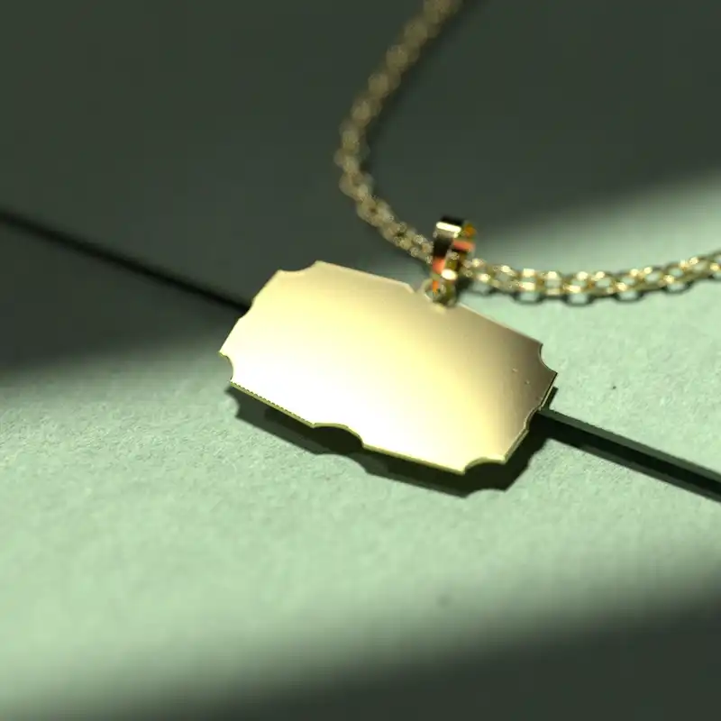 گردنبند طلا 18 عیار زنانه مدوپد مدل شکل هندسی کد P2-1-1126