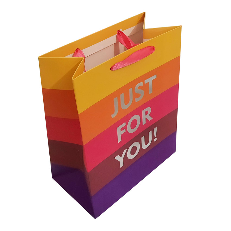 پاکت هدیه طرح راه راه مدل FUST FOR YOU کد 11100976