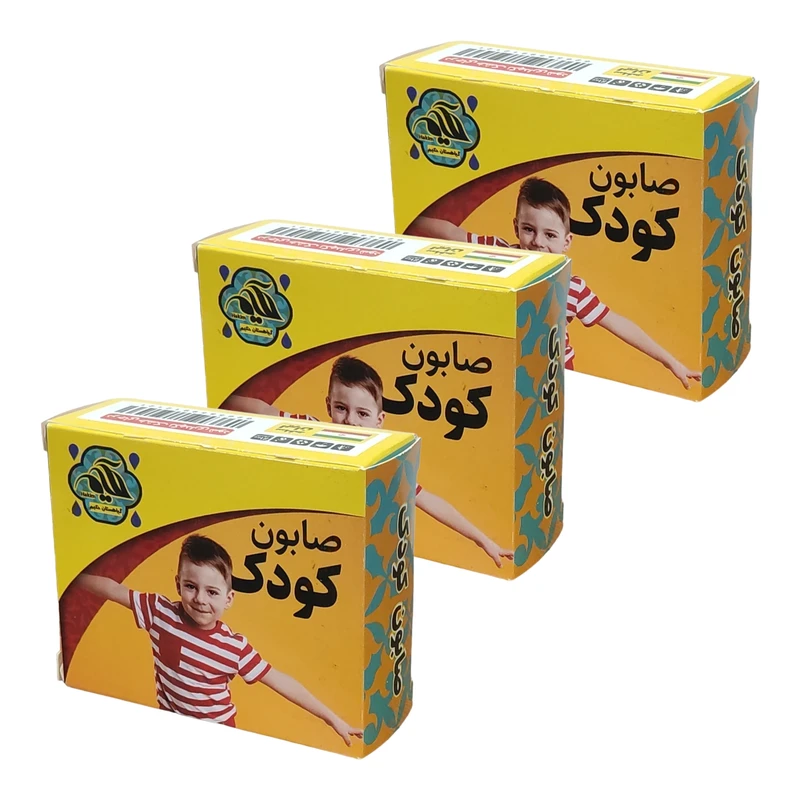 صابون کودک گیاهستان حکیم مدل روغن زیتون وزن 45 گرم بسته 3 عددی
