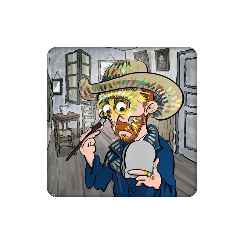 زیرلیوانی طرح نقاشی ونگوگ روی خودش کد 7163667