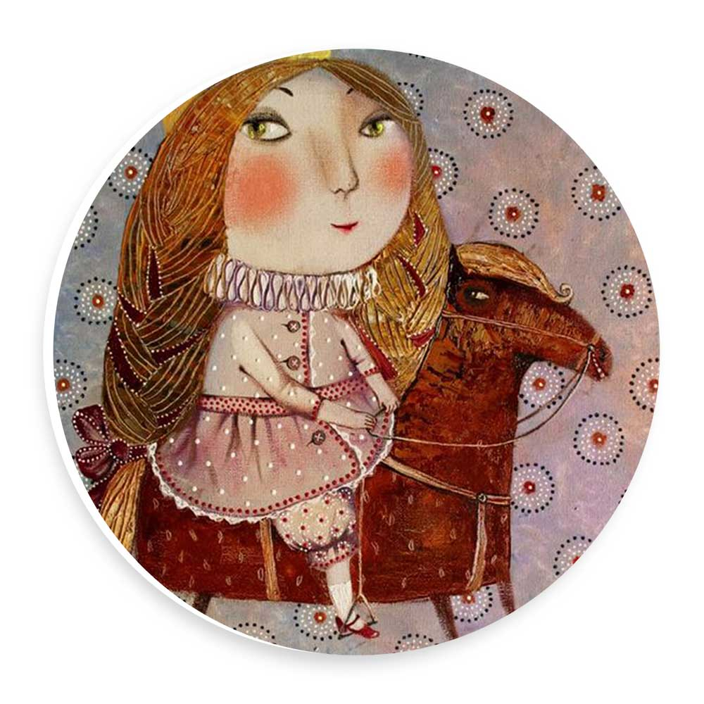  دیوارکوب طرح پرنسس اسب سوار مدل wtb769