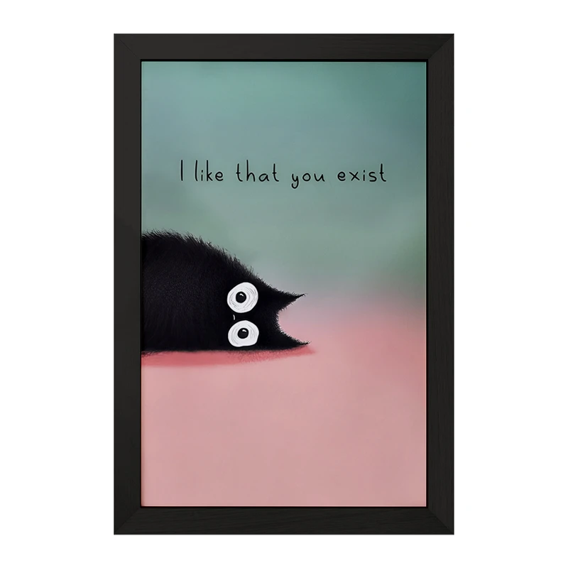 تابلو خندالو مدل گربه بامزه کد F8204