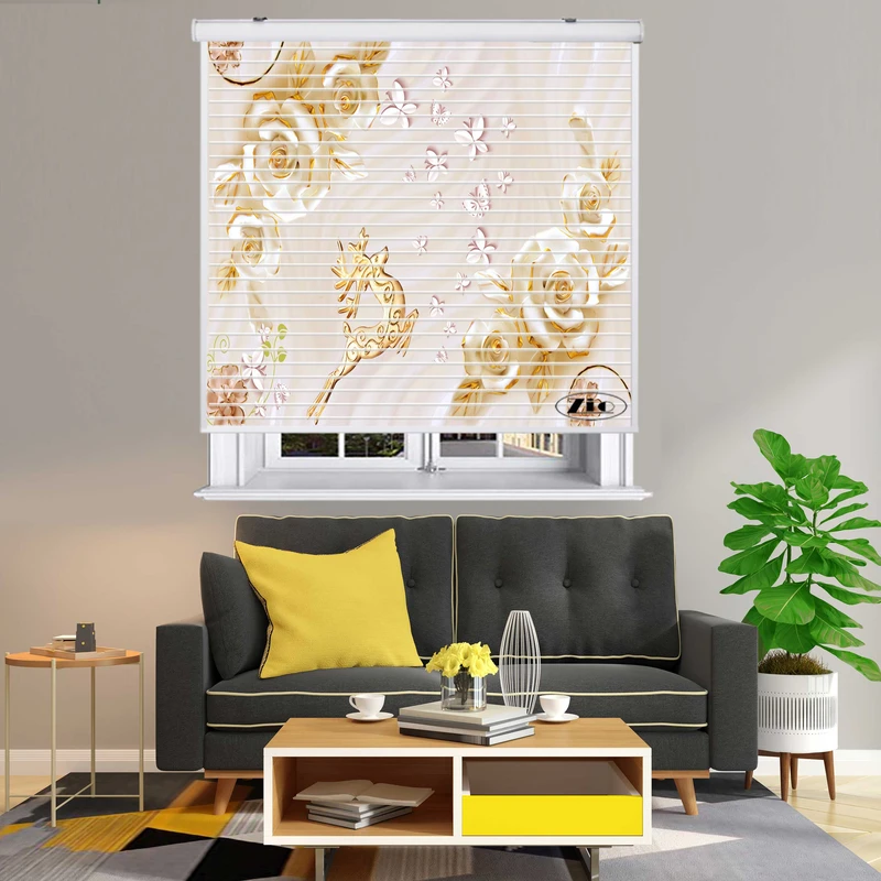  پرده زبرا زیو مدل سیلوئت 3D1480 سایز 150x150 سانتی متر