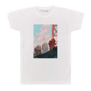 تی شرت بچگانه پرمانه طرح خرس های کله فندقی کد pmt.5613