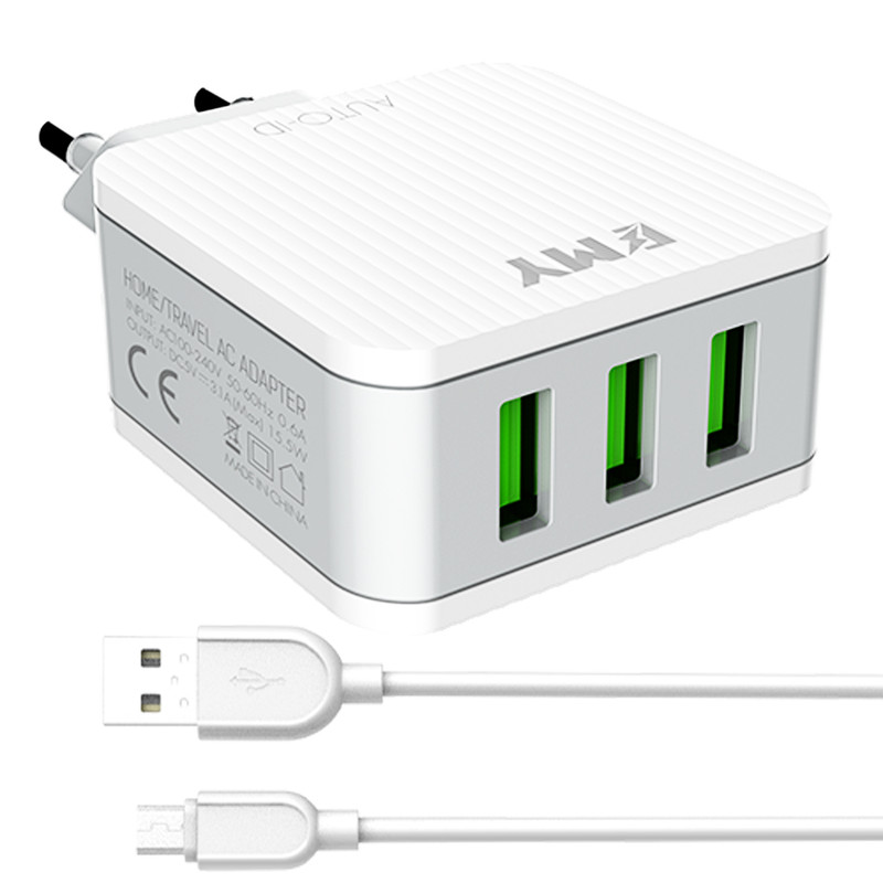 شارژر دیواری امی مدل  MY-A303 به همراه کابل تبدیل microUSB