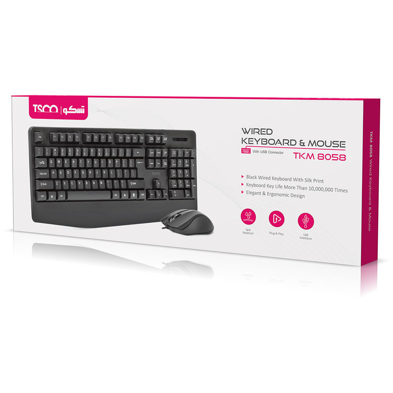 کیبورد و ماوس تسکو مدل TKM 8058 
