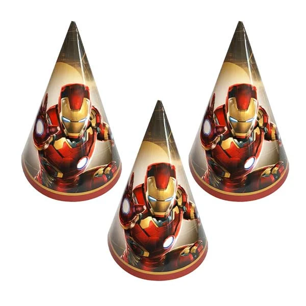 کلاه تولد مدل مرد آهنی کد H1 مجموعه 3 عددی