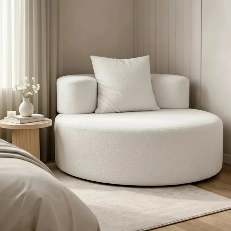 مبل راحتی یک نفره با روکش پارچه و پایه چوب مدل تدی نُوا