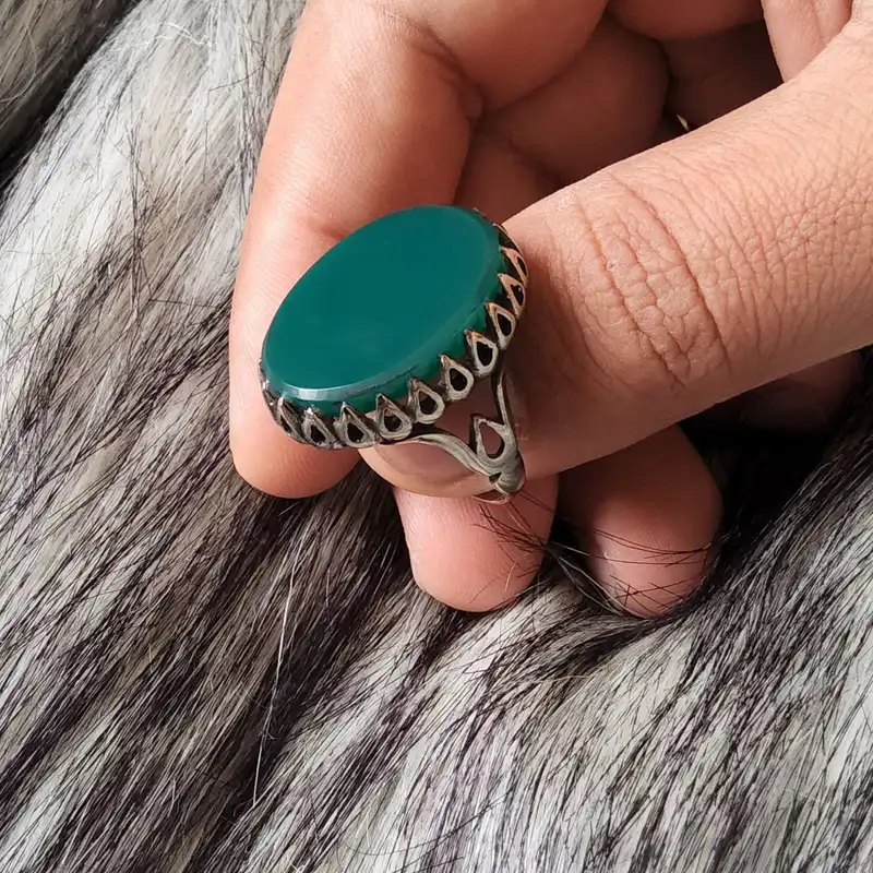 انگشتر مردانه مدل GL182 رنگ سبز