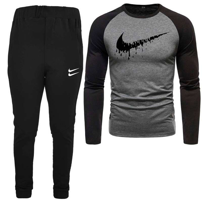 ست تی شرت و شلوار مردانه مدل 04081727 رنگ طوسی