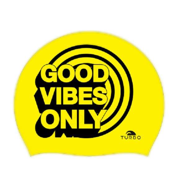کلاه شنا توربو مدل  GOOD VIBES ONLY