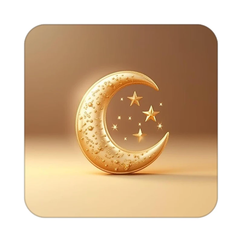 زیر لیوانی کاکتی طرح ماه و ستاره مدل mp53015