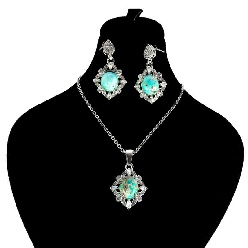 نیم ست نقره زنانه کد AV058