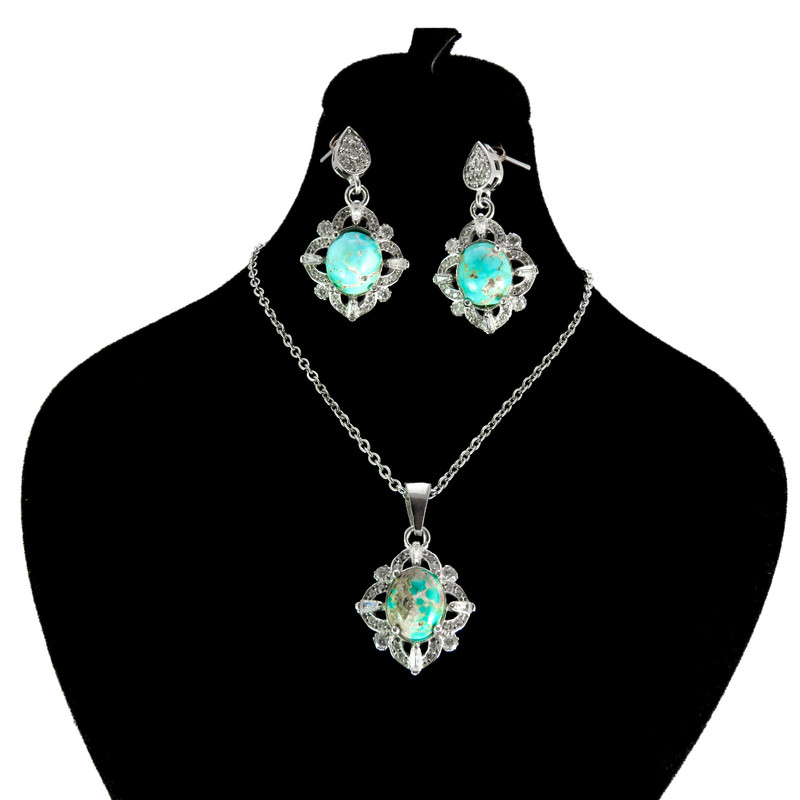 نیم ست نقره زنانه کد AV058