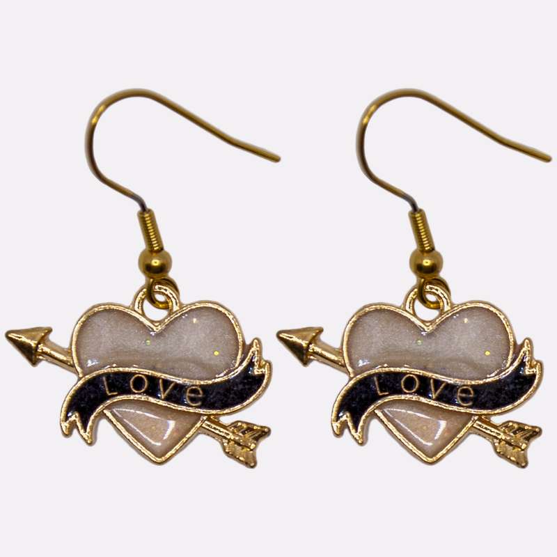 گوشواره دخترانه مدل قلب کد 331