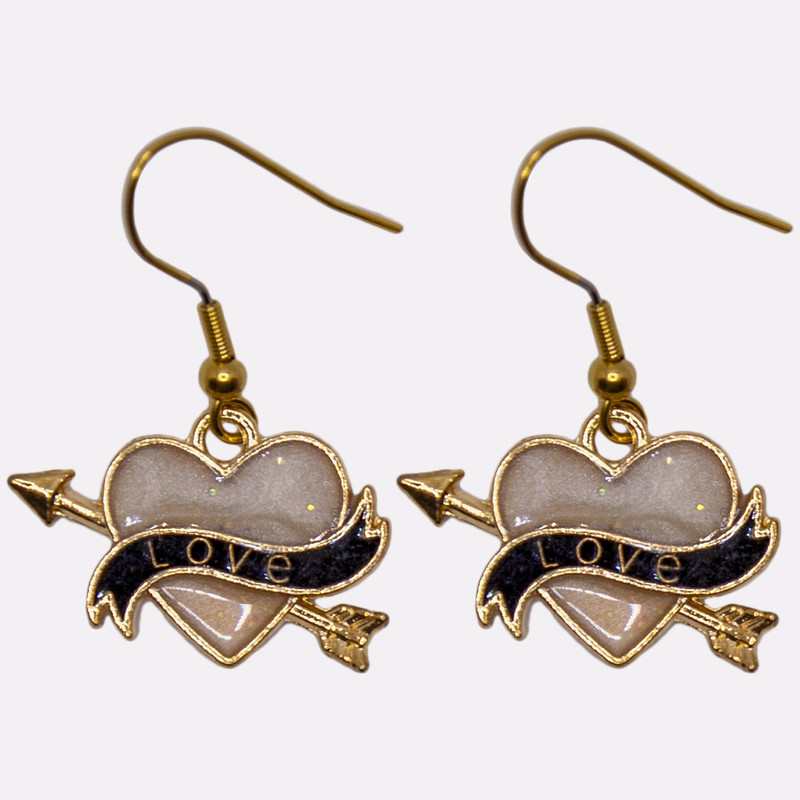 گوشواره دخترانه مدل قلب کد 331