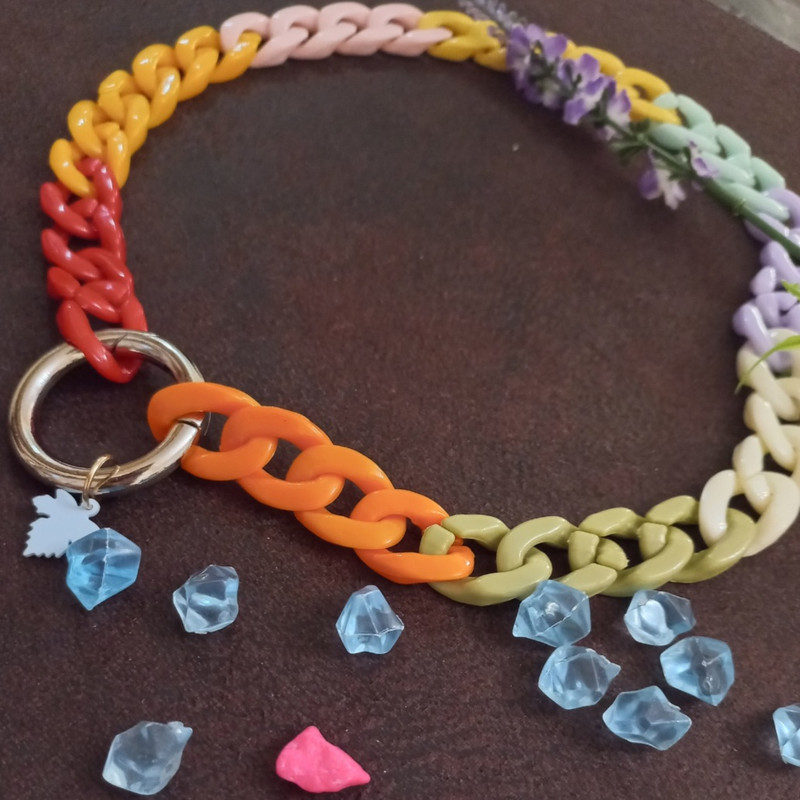 گردنبند دخترانه مدل قفل دار