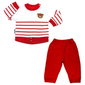 ست تی شرت آستین بلند و شلوار نوزادی آدمک کد 110045