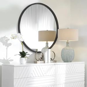 آینه مدل گرد فلزی طرح ظریف F-80