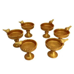 مجموعه ظروف هفت سین 6 پارچه دست نگار مدل دالبر و پرنده