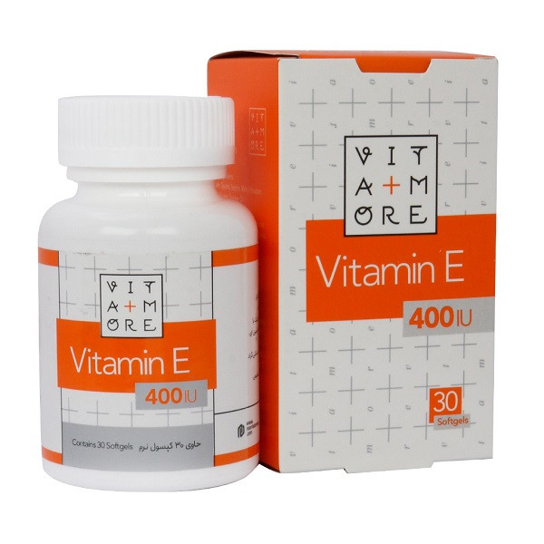 کپسول نرم ویتامین E400 ویتامور بسته 30 عددی