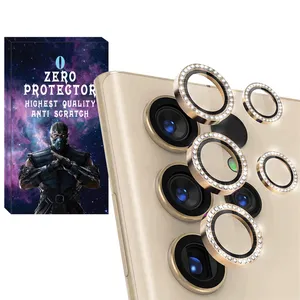 محافظ لنز دوربین زیرو مدل Diamond-Ring-ZR مناسب برای گوشی موبایل سامسونگ Galaxy S24 Ultra