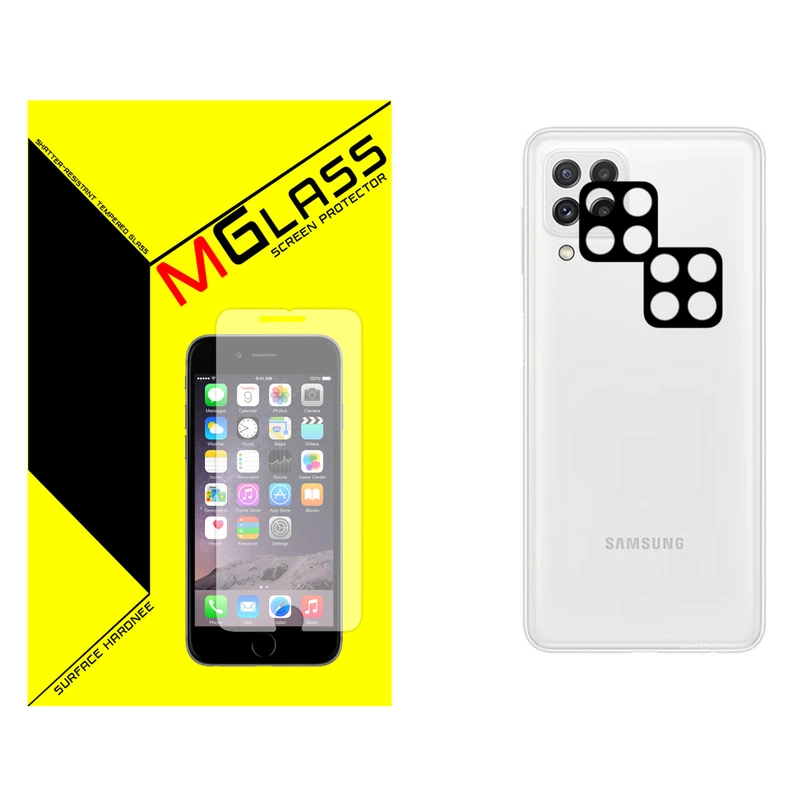 محافظ لنز فلزی دوربین ام گلس مدل MGL-02 مناسب برای گوشی موبایل سامسونگ GALAXY A12 بسته دو عددی