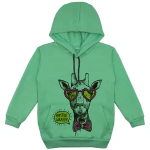 هودی دخترانه مدل زرافه F32 رنگ سبز