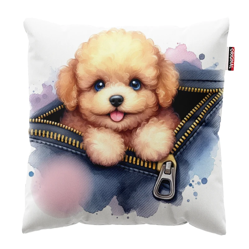 کوسن پاد آفرین مدل سگ کیوت بامزه فانتزی کد PK401964 سایز 40*40 سانتی متر