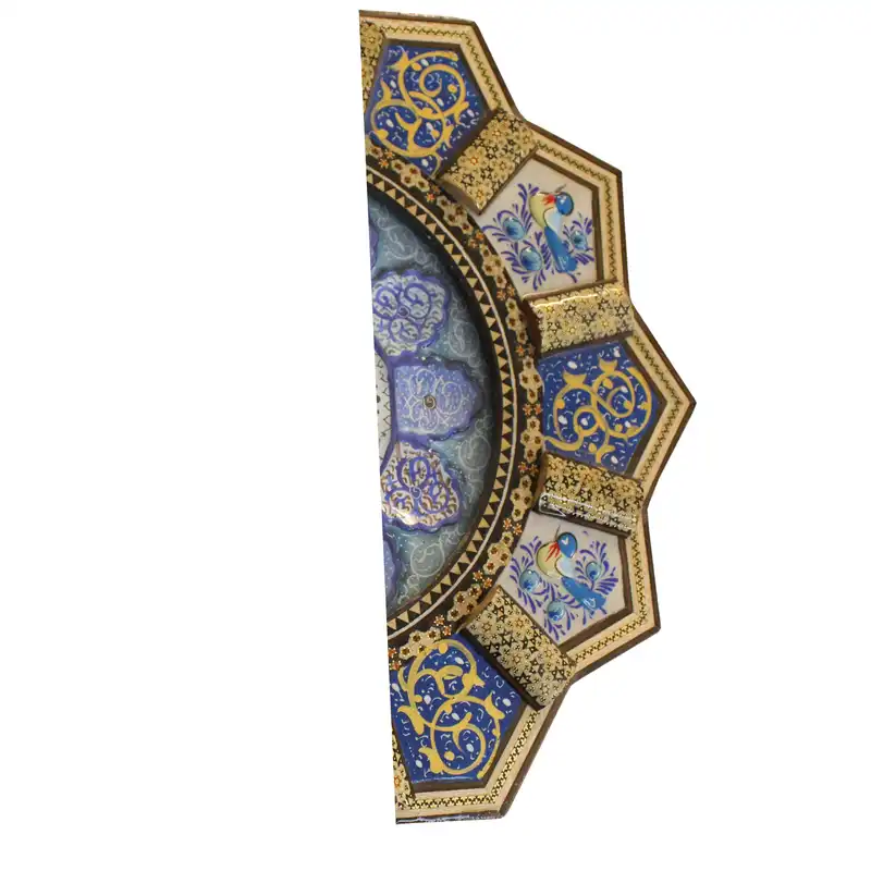 ساعت دیواری خاتم کاری مدل خوشه