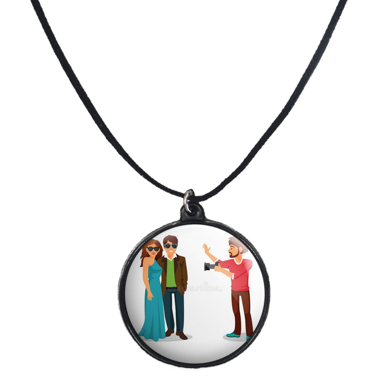 گردنبند پرمانه طرح عکاس کد pmb.12673 مدل دو طرفه