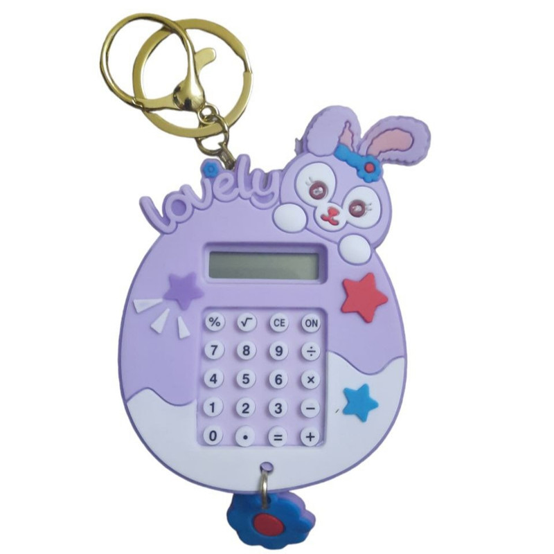 جاکلیدی دخترانه مدل خرگوش آویزدار طرح ماشین حساب