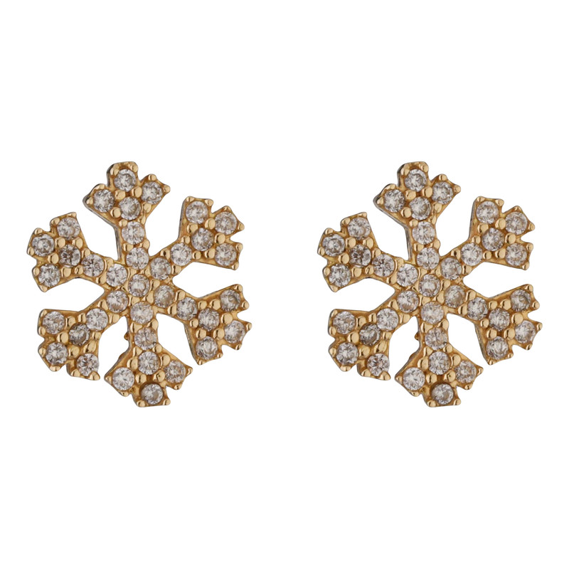 گوشواره طلا 18 عیار زنانه تاج مدل G501