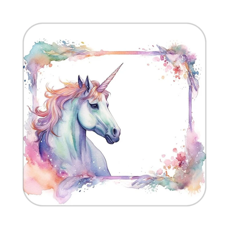 زیر لیوانی کاکتی طرح اسب تک شاخ و یونیکورن مدل mp31724