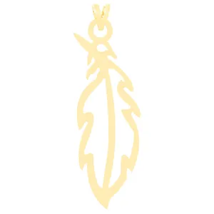 آویز گردنبند طلا 18 عیار زنانه الن نار مدل برگ 3711