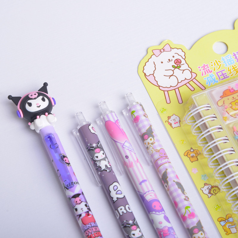 بسته لوازم تحریر مدل کرومی و سانریو مجموعه 8 عددی