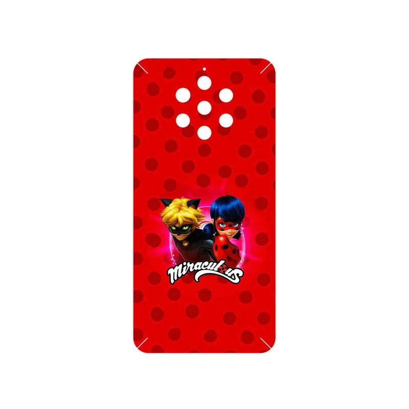 برچسب پوششی ماهوت مدل Ladybug and Cat Noir مناسب برای گوشی موبایل نوکیا 9 Pureview