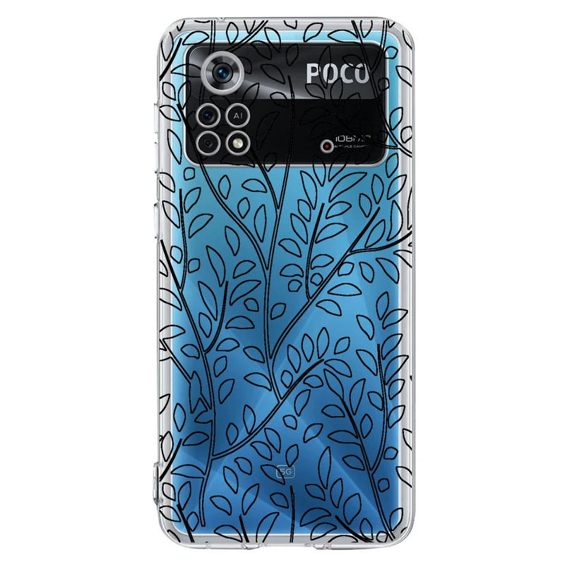 کاور مگافون طرح برگ مدل C45-B مناسب برای گوشی موبایل شیائومی Poco X4 Pro 5G  