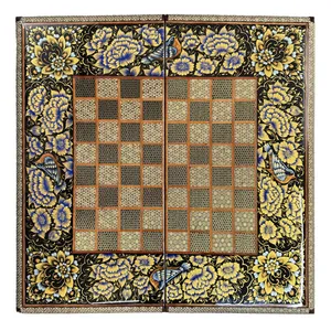 صفحه شطرنج خاتم کاری چوبی طرح تذهیب