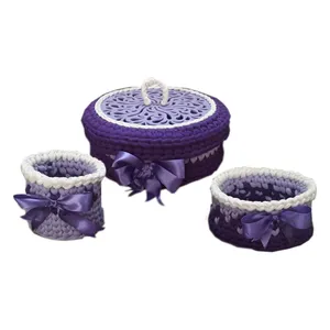 سبد قلاب بافی تریکو مدل per-3 مجموعه سه عددی