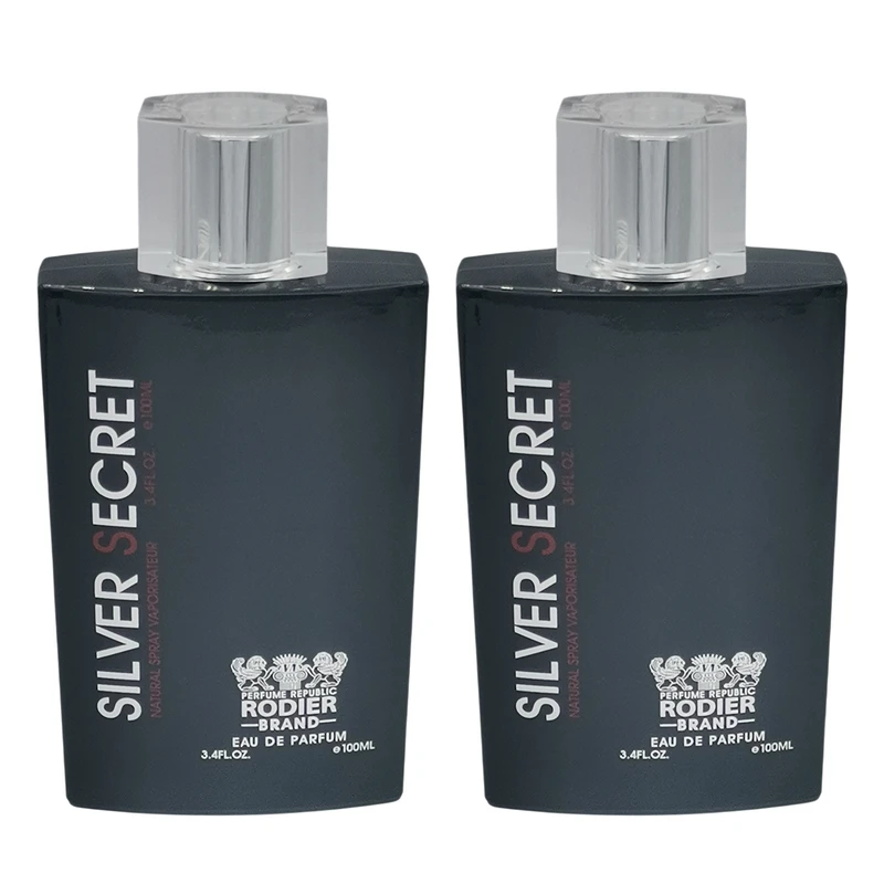 ادو پرفیوم مردانه رودیر مدل Silver Secret با رایحه خنک حجم 100 میلی لیتر مجموعه دو عددی