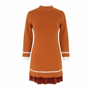 پیراهن بافتنی یقه ایستاده زنانه مدل نادی کد ۸۹