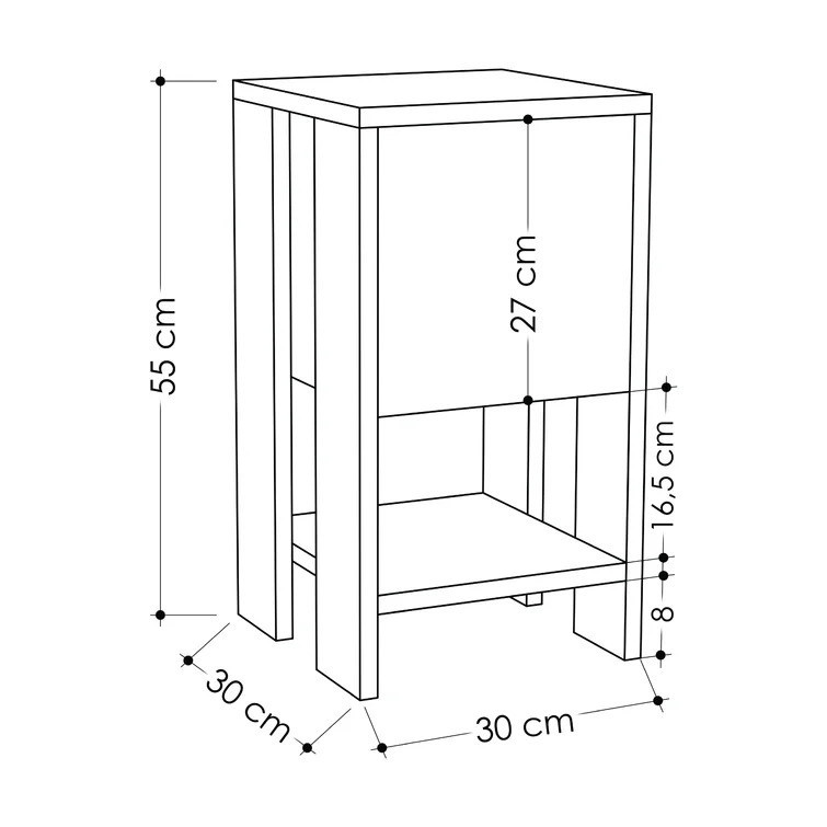 میز پاتختی مدل IK468