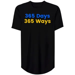 تی شرت لانگ  آستین کوتاه مردانه مدل 365 Days کد MH67