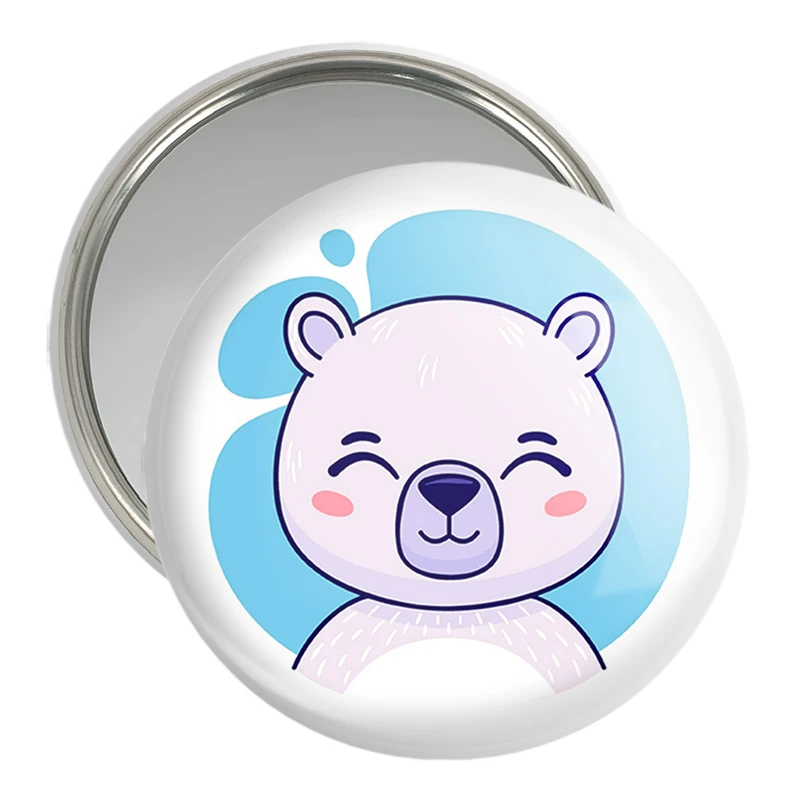 آینه جیبی خندالو مدل خرس قطبی حیوانات بامزه کد 37133