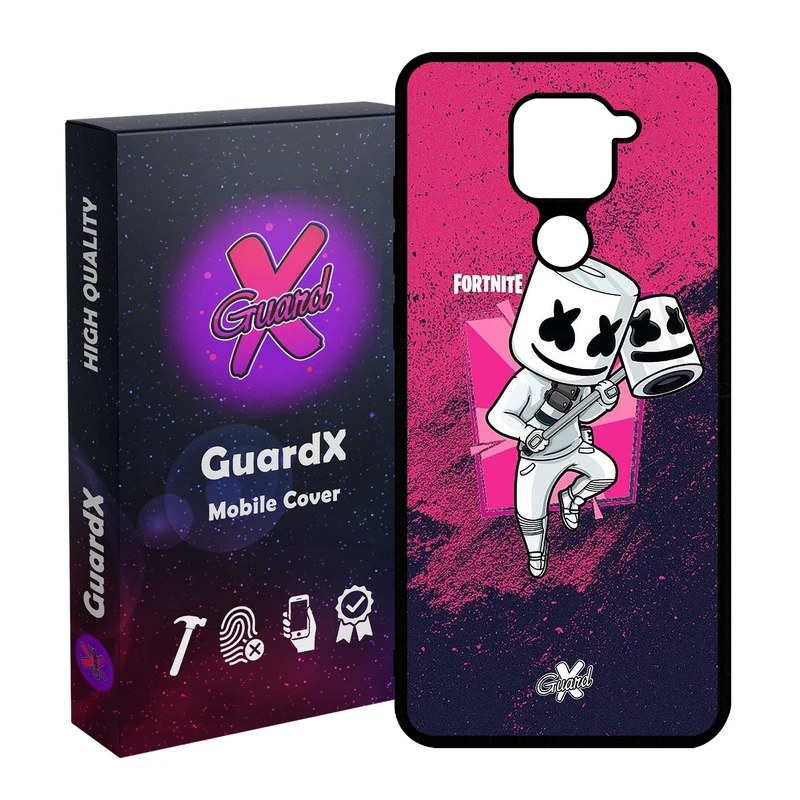 کاور گارد ایکس طرح Fortnite مدل Glass10031 مناسب برای گوشی موبایل شیائومی Redmi Note 9