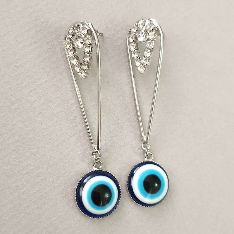 گوشواره زنانه مدل چشم نظر کد KF-ER04 گوشواره زنانه مدل چشم نظر کد KF-ER04