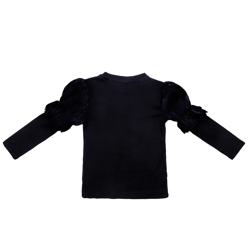 بلوز آستین بلند یقه گرد دخترانه مدل 897824