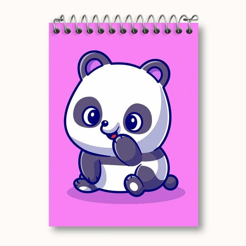 دفتر یادداشت 50 برگ خندالو مدل حیوانات بامزه پاندا کد 25432